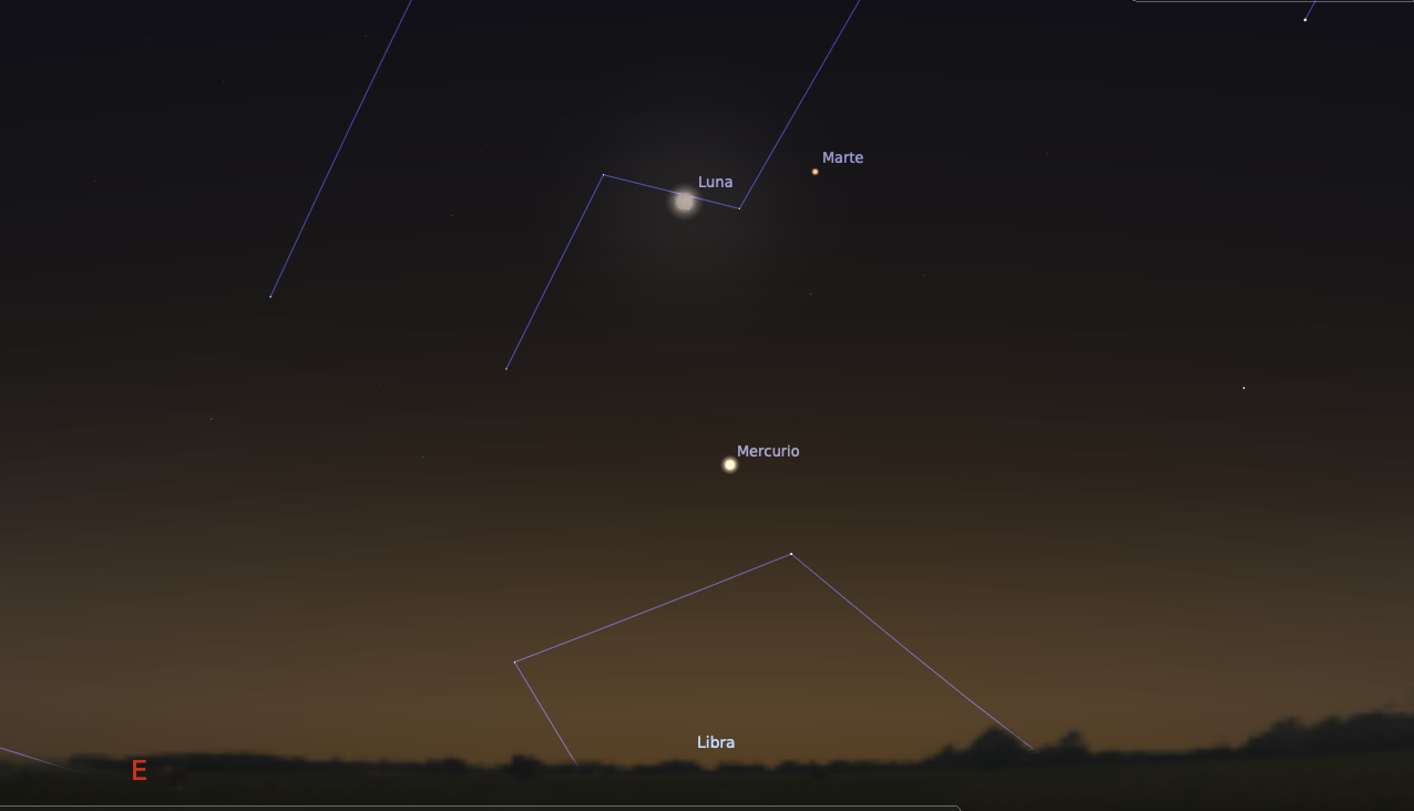 Fig. 11 Marte - Luna - Mercurio