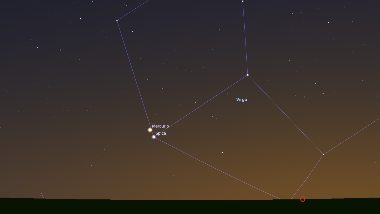 Fig. 12 Mercurio - Estrella Spica