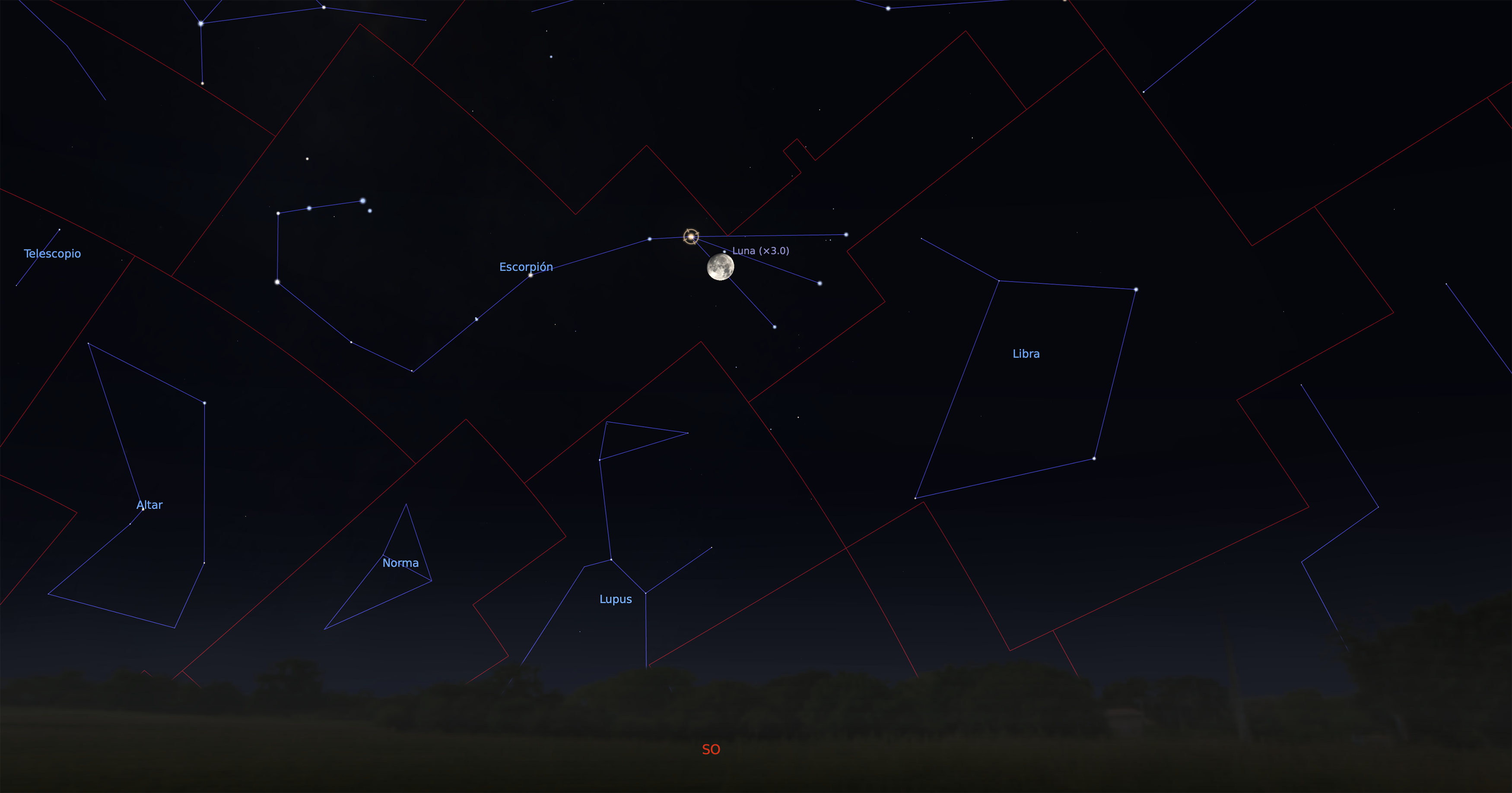 Fig. 07 Antares y Luna.