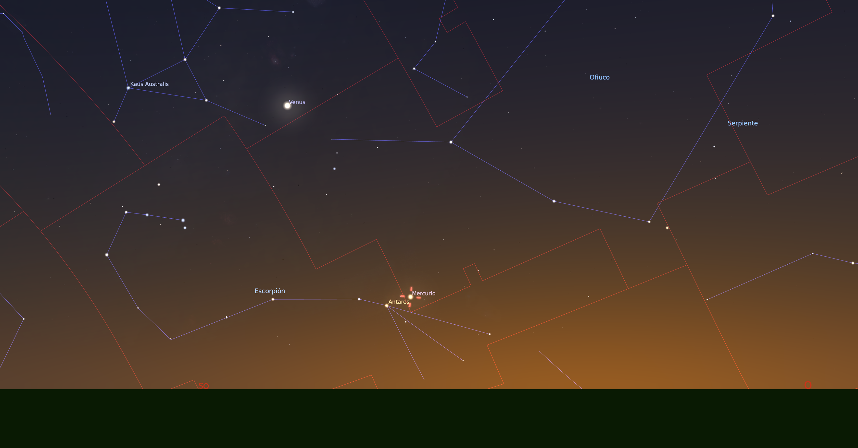 Fig. 04 Mercurio y Antares.